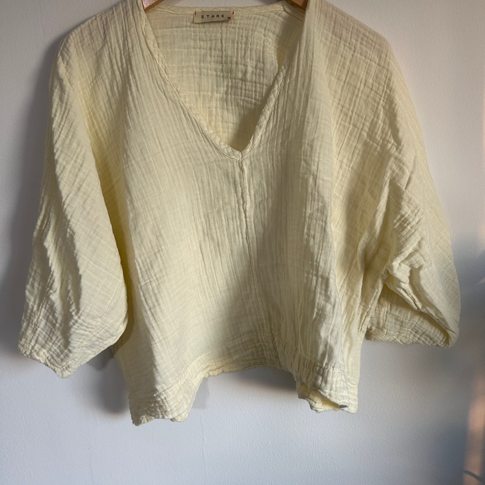 Stark X Butter Yellow Top 100% Cotton XS Oversized